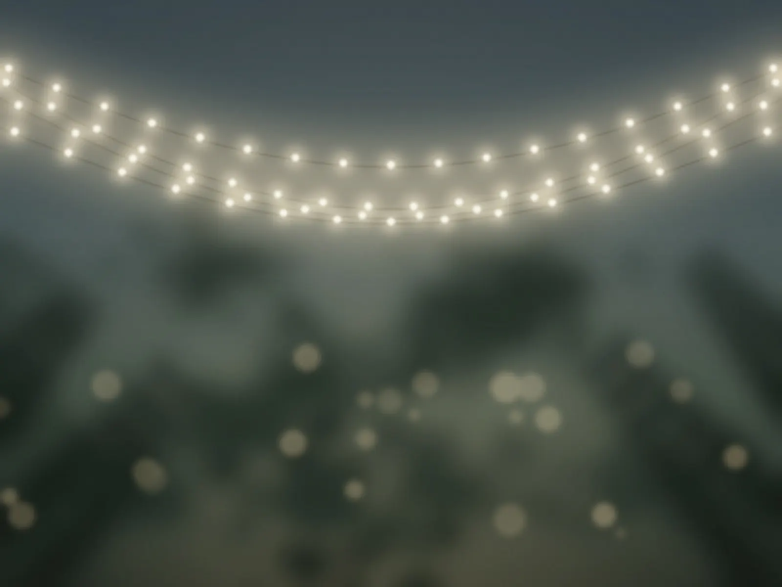 Festoon lights at dusk (sample photo)